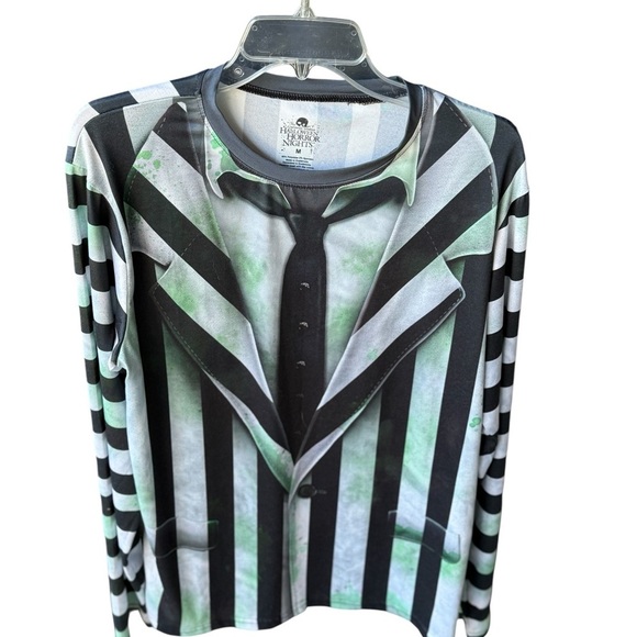 Universal Studio Other - Men's Black and White Striped Long Sleeve Shirt